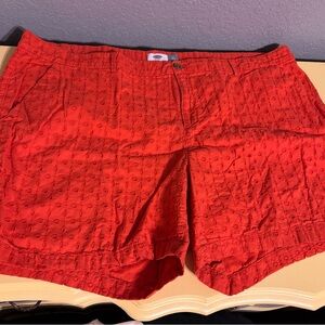 Old Navy Red Eyelet Shorts, Size 20